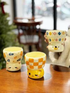 Adorable Animal Ceramic Mugs High Aesthetic Value Unique Design Sensation Gift Souvenir Handheld Water Cups Cute Cartoon Style