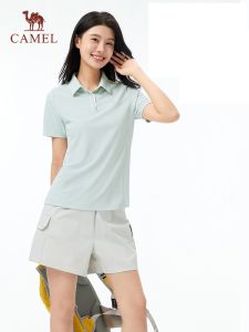 Camel  womens cool sunscreen POLO shirt breathable moisture absorption quick-drying T-shirt