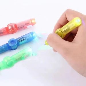 4pcs Fingertip Gyro Pen Set Decompression Rotating LED Light Ballpoint Pen Gift Toy with Built-in Light For Kids Boys Girls