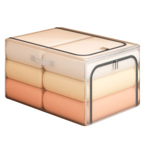 Foldable Clothing Storage Box Home Use Organizer Basket Closet Space Saver Bedding Dormitory Simple Design PVC Material