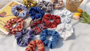 Hairband Scrunchies Hair Rope Getah Rambut Fashion Satin Girls Ponytail Elastic Rope 发圈 绑头发 大肠发圈