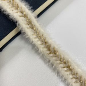 New High Quality Black Water Rabbit Fur Trim Cheongsam Cheongsam Collar DIY Handmade Clothing Decoration Strip Fabric Accessories