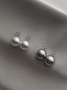 Silver Earrings Pearl Crystal Pearls Womens Style Fresh out Silver Metal Material Korean Style Fashion Jewelry Accessories