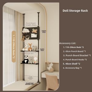 QIANKUOTAI | Top-to-Floor Storage Pegboard Shelf