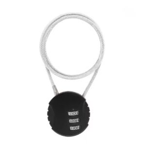 3 Digit Code Lock Extended Wire Rope Combination Lock Password Motorcycle Helmet Metal Keyed Padlock Travel Anti-Theft Locks