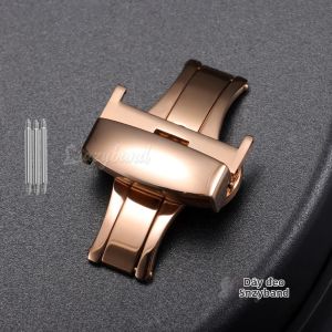 Khóa Cài Đồng Hồ Bằng Thép Không Gỉ Kiểu Bướm Khóa Đa Năng Dùng Cho Dây Đồng Hồ Da Dày 10/12/14/16mm/18mm/20mm/22mm