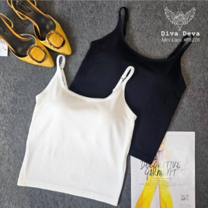 เสื้อสายเดี่ยว mini lace ฟองน้ำสายปรับระดับได้ NO.8216