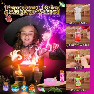 Little Magician Potion Childrens DIY wizard Toys Creative Experiments DIY Ornament Toys Gift for Christmas/Birthday/Halloween
