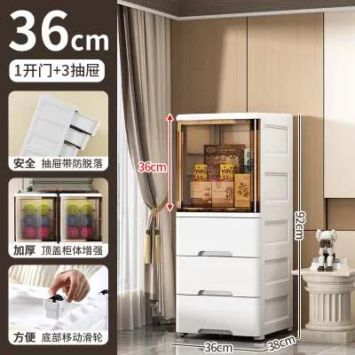 Sliding Door Storage Cabinet for Narrow Spaces