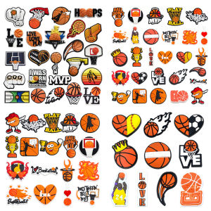 Hot Toys | 10-100pcs Basketball Series Shoes Charms Pins Bubble Slides Clogs Sandals Shoe Accessories Decoration for Friends Gift