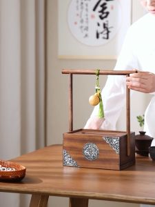 กล่องทิชชู่ กล่องทิชชู่ไม้สักแกะสลัก ไม้ลายฉลุ ใส่กระดาษทิชชู่ มีช่องจัดเก็บ