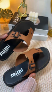 MEN020 New Arrival Genuine Leather Marikina Slippers