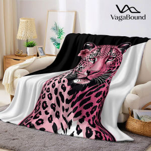 Chăn Flannel Da Báo Hồng Ấm Áp Mềm Mại Phong Cách Hiện Đại Polyester Ghế Sofa Trang Trí Quà Tặng Tất Cả Các Mùa Trang Trí Giáng Sinh Halloween
