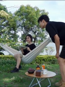 พร้อมส่งจ้า แบบพกพา เปลยวน280X80CM หนาขึ้น เปลญวนผ้าใบ - บ้าน เปลเดินป่า Camping Hammock H0029 - สำหรับเดินทางการแสดงความสะดวก ให้กับคนไข้ที่เปล่า