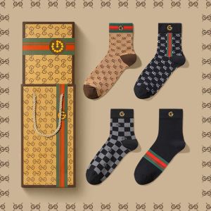 GDAD Mens Cotton Socks Absorbent Anti-Odor Retro American Short Mid-Calf Luxury Gift Box Spring Summer Breathable Comfortable