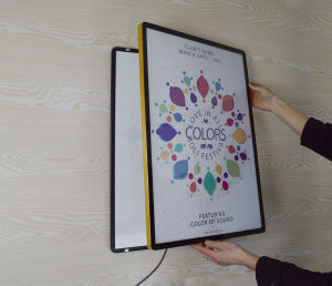 led fruit advertisement backlight desserts menu board ultrathin aluminum frame light box aluminum light box for film