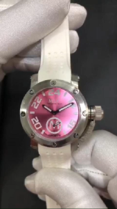 Max XS36 Trendy Sports Pink Dial/White Silicone Strap Womens Watch 36mm 5-MAX558