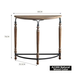 Vintage Decorative Half Round Table