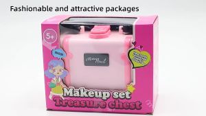 Washable Makeup Kit Kid Press on Nails Toy for Girls