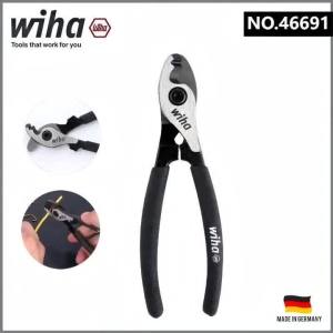 Wiha 46691 6-Inch Multifunctional Cable Cutter | Industrial Grade Wire Cutting Pliers with Anti-Slip Grip for Tools