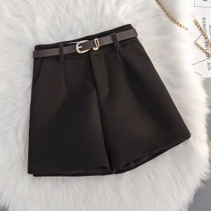 High-Waist Wide-Leg Shorts for Women Casual Style Loose Fit Summer Thin Outerwear Fashionable All-Match White Color