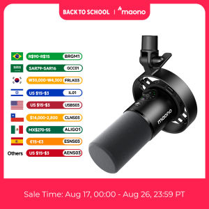 MAONO | MAONO PD300X Dynamic Microphone XLR USB Podcast Microphone 192kHz/24bit Mic for Content Creation Home Audio Studio Recording