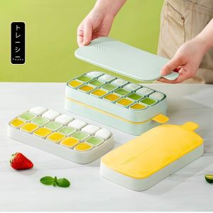 Khay làm đá tủ lạnh có nắp cao cấp FEEKA Khay đựng đá tủ lạnh có nắp siêu chặt ngăn mùi