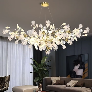 【Free Gifts】New Wedding Light Luxury Living Room Chandelier Dining Room Bedroom Study Lamp Long Tea Room Bar Art Crystal Chandelier