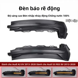 Malcayang | 2 Bóng Đèn Xi Nhan LED Động Cho Audi A3 8V S3 RS3 Đèn Báo Rẽ Gương Chiếu Hậu Tuần Tự 12V 2400LM Bề Mặt Mờ