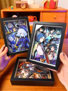 Genshin Impact 3D Handmade Collectible Figurine Thunder General Raiden Shogun Fumin Na Con Li Feng Wendy Desktop Decoration