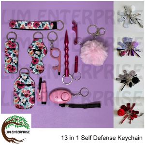 Self Defense Keychain 13 in 1 Tool Kit with Multifunction and Safety Tools Personal Keychain Alarm
