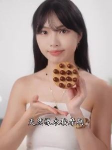 Old Carpenters Meridian Brush Abdomen Rubbing Device Full Body Universal Fat Burning Abdominal Massage Brush Wood round Handle