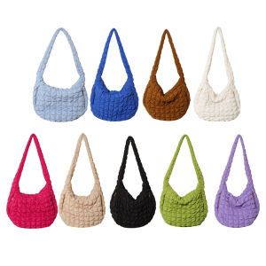 【NEW】 Women Puffer Tote Bag Zippper Quilted Shoulder Bag Lightweight Puffy Crossbody Bag Bubble Satchel Bag Winter Shopper Bag