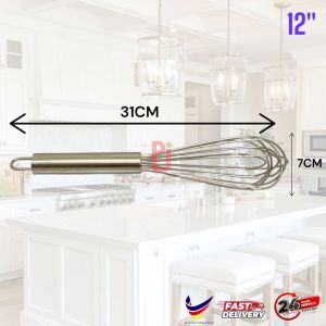 10 / 12 / 14 / 16" PEMUKUL TELUR TAHAN KARAT/ PENGACAU SERBAGUNA/ STAINLESS STEEL WHISK EGG BAKING TOOL