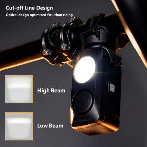 Promend | SHIZIWANGRI Bicycle Light Horn Rechargeable Power Display MTB Mountain Road Bike Front Lamp 120dB Horn Flashlight Bicycle Lights
