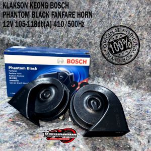 KLAKSON BOSCH FHANTOM BLACK FANFARE ORIGINAL 12 VOLT 105-118db(A) 410/500Hz KLAKSON MOBIL MOTOR