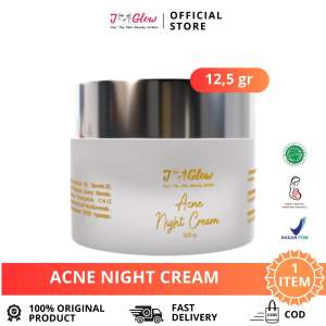 Jglow Skincare Acne Night Cream 125gr / Cream Malam Paket Acne Whitening