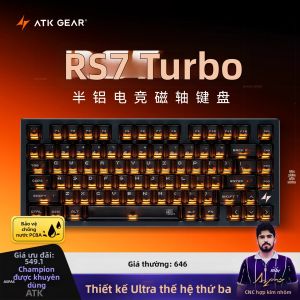 AJAZZ | Bàn Phím Chơi Game Atk RS7 Turbo Thế Hệ Thứ 3 Trục Cơ Học Từ Tính Gale Wind Độ Trễ Thấp 0.28ms Không Dây 2.4Ghz Với Kết Nối USB Dành Cho Valorant