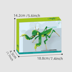 Creative Insect Assembly Block Green Praying Mantis Assembly Model CHILDRENS Small Animal Assembly Boy Toy Gift