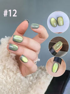 ยาทาเล็บเจลแม่เหล็ก TC 12 สี ซีรีส์บลูแคทอาย แบบลอกได้ แห้งด้วยแสง UV/LED เงางาม ติดทนนาน สำหรับตกแต่งเล็บ