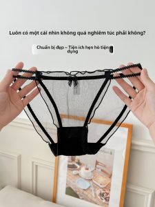 Quần Lót Ren Lưới Siêu Mỏng Trong Suốt Gợi Cảm Cho Nữ Quần Lót Ren Lưới Thoáng Khí Cạp Thấp Họa Tiết Đơn Màu Gợi Cảm