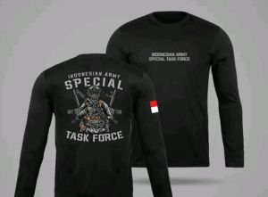 Kaos lengan panjang Tactical INDONESIA ARMY SPECIAL TASK FORCE/ kaos kontes