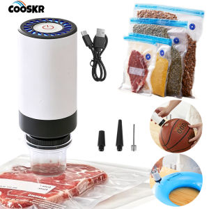 Vacuum Packaging Machine for Food Storage Mini Handheld Vacuum Pump Portable Wireless Rechargeable Vacuum Empty Food Bags Sealer