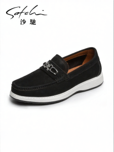 Breathable Genuine Leather Mens Loafers Sand Suede Lightweight