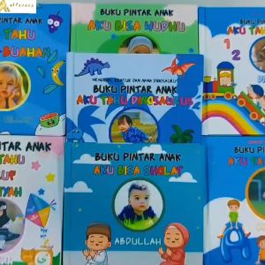 Alfareza Variasi Boardbook Custom Nama dan Foto Balita Buku Pintar Anak AKu Tahu Buah Angka Hijaiyah Huruf Aku Bisa Wudhu Sholat Bergambar Full Color