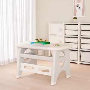 SGSTOCK - Kids Children Educational Learning Writing Study Table Set Mini Storage phone/ tablet Stand Reading Desk Baby Dining Table Stool Chair Kids Play Table Bookshelf Homework Table Kids play Table set