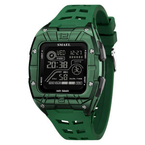SMAEL | SMAEL8127 brand mens electronic watch fashion outdoor sports waterproof dial stopwatch alarm clock digital LED electronic watch