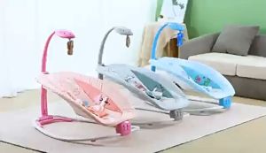 Baby Bouncer Seat with Vibration and Music Projection Function Height Adjustable 3 Levels