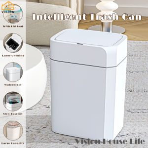 Vision 12/16L Automatic Trash Can Smart Sensor Garbage Can Motion Sense Garbage Bin Bathroom Waterproof Sealed Waste Bin with Lid for Kitchen/ Office/ Living Room