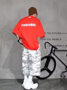 Original Heavyweight 350g Pure Cotton Vibe Loose Short Sleeve Mens T-Shirt Oversize Trendy Brand Half Sleeve Body Shirt